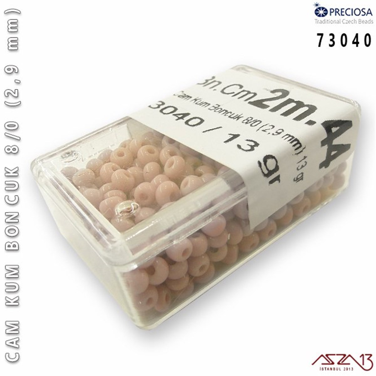 Cam Kum Boncuk 8/0 NumaraBONCUK ve TAŞPreciosa73040 Cam Kum Boncuk 8/0 (2,9 mm) 13 gr