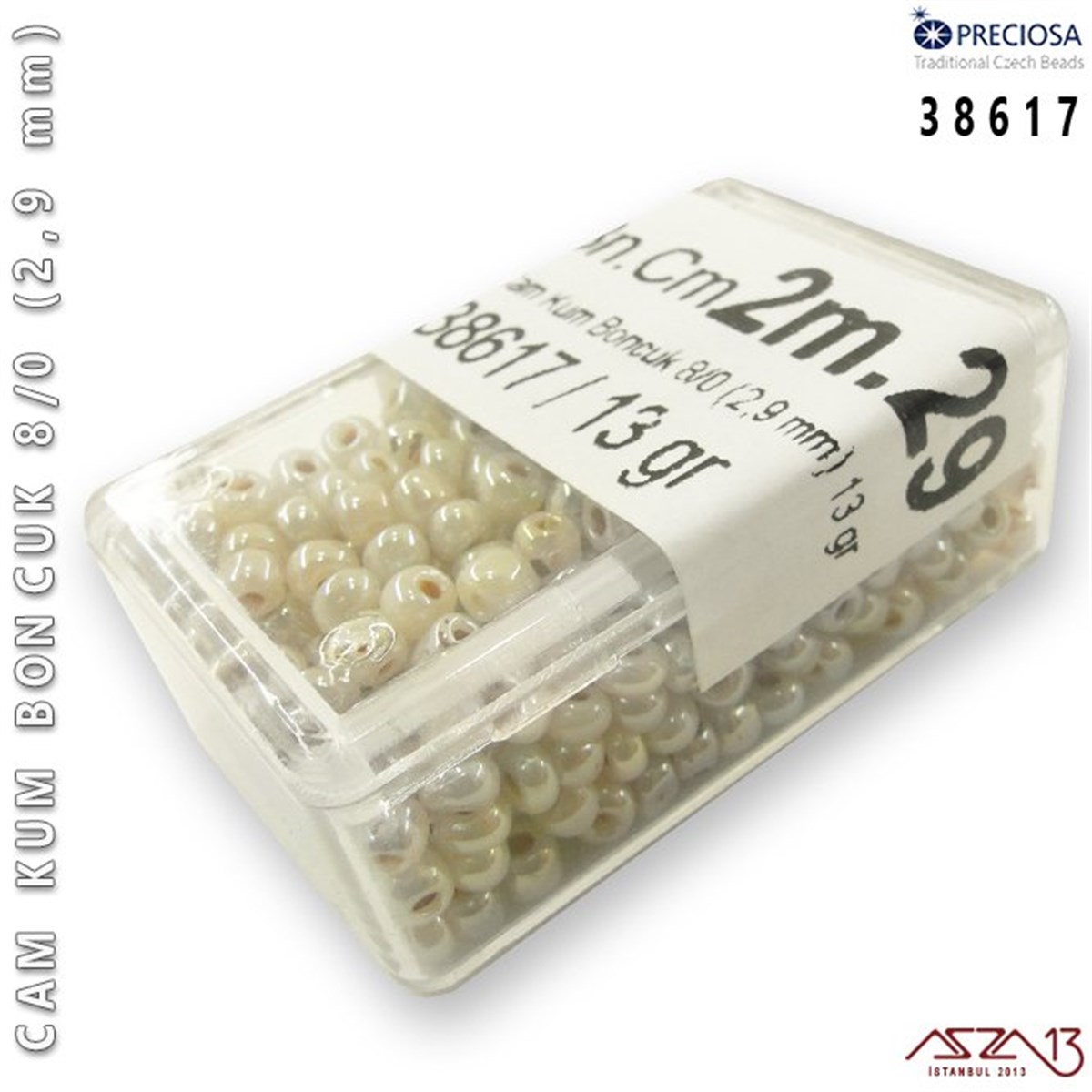 Cam Kum Boncuk 8/0 NumaraBONCUK ve TAŞPreciosa38617 Cam Kum Boncuk 8/0 (2,9 mm) 13 gr