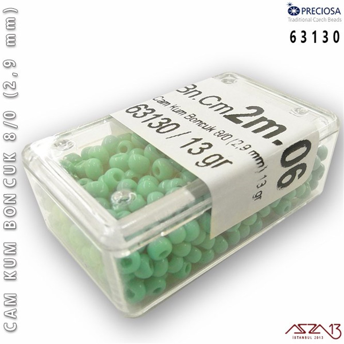 Cam Kum Boncuk 8/0 NumaraBONCUK ve TAŞPreciosa63130 Cam Kum Boncuk 8/0 (2,9 mm) 13 gr