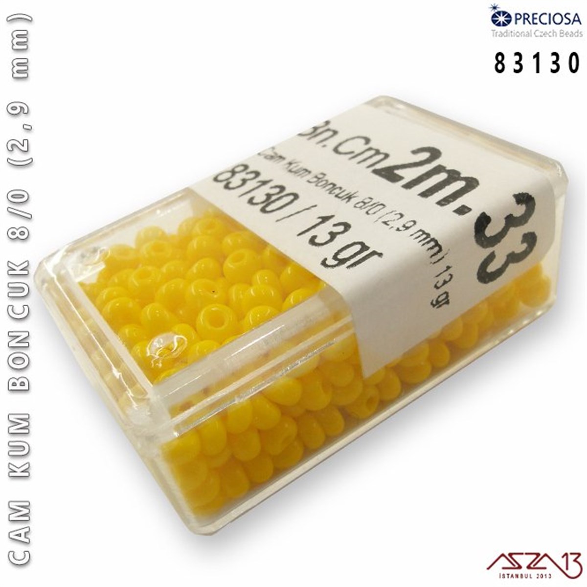 Cam Kum Boncuk 8/0 NumaraBONCUK ve TAŞPreciosa83130 Cam Kum Boncuk 8/0 (2,9 mm) 13 gr