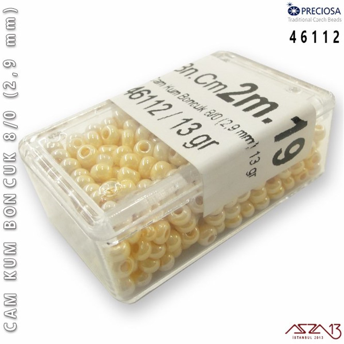 Cam Kum Boncuk 8/0 NumaraBONCUK ve TAŞPreciosa46112 Cam Kum Boncuk 8/0 (2,9 mm) 13 gr