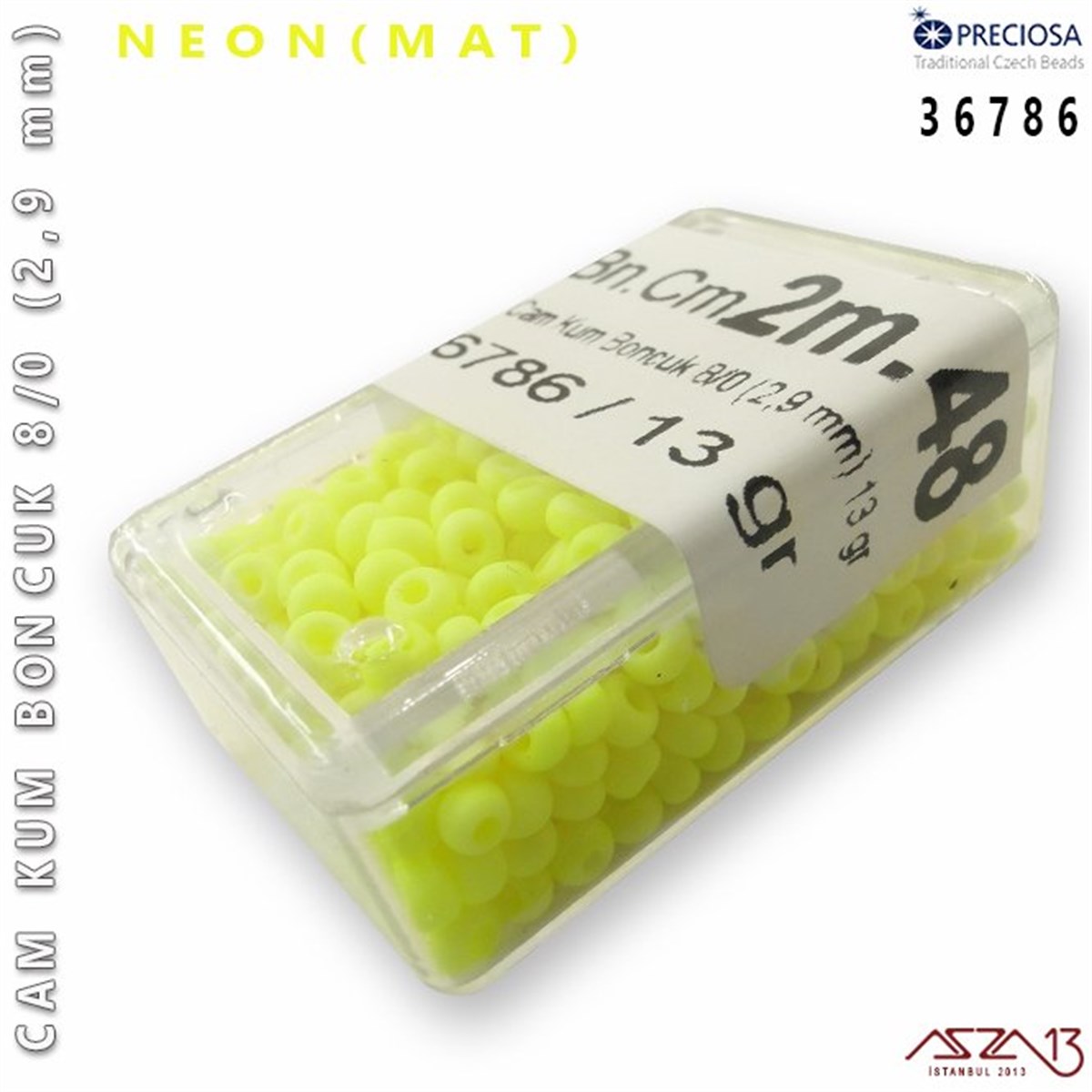 Cam Kum Boncuk 8/0 NumaraBONCUK ve TAŞPreciosa36786 Cam Kum Boncuk 8/0 (2,9 mm) 13 gr