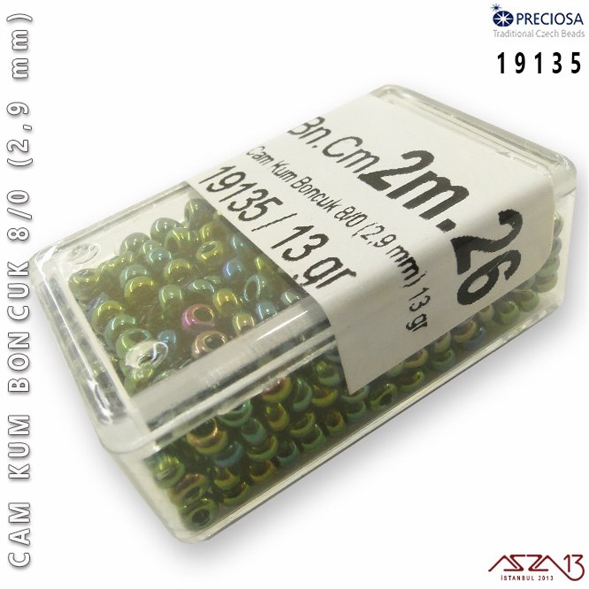 Cam Kum Boncuk 8/0 NumaraBONCUK ve TAŞPreciosa19135 Cam Kum Boncuk 8/0 (2,9 mm) 13 gr