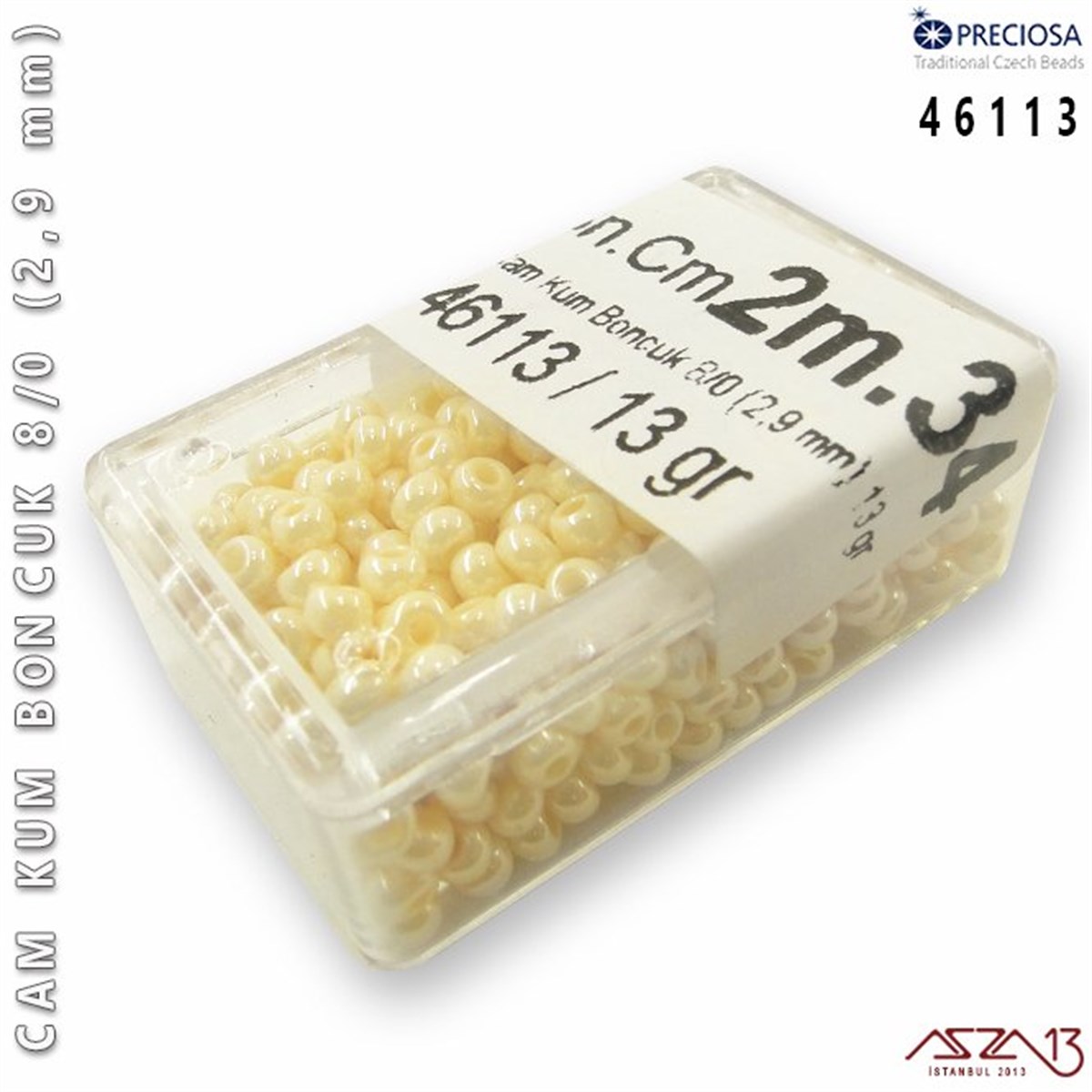 Cam Kum Boncuk 8/0 NumaraBONCUK ve TAŞPreciosa46113 Cam Kum Boncuk 8/0 (2,9 mm) 13 gr