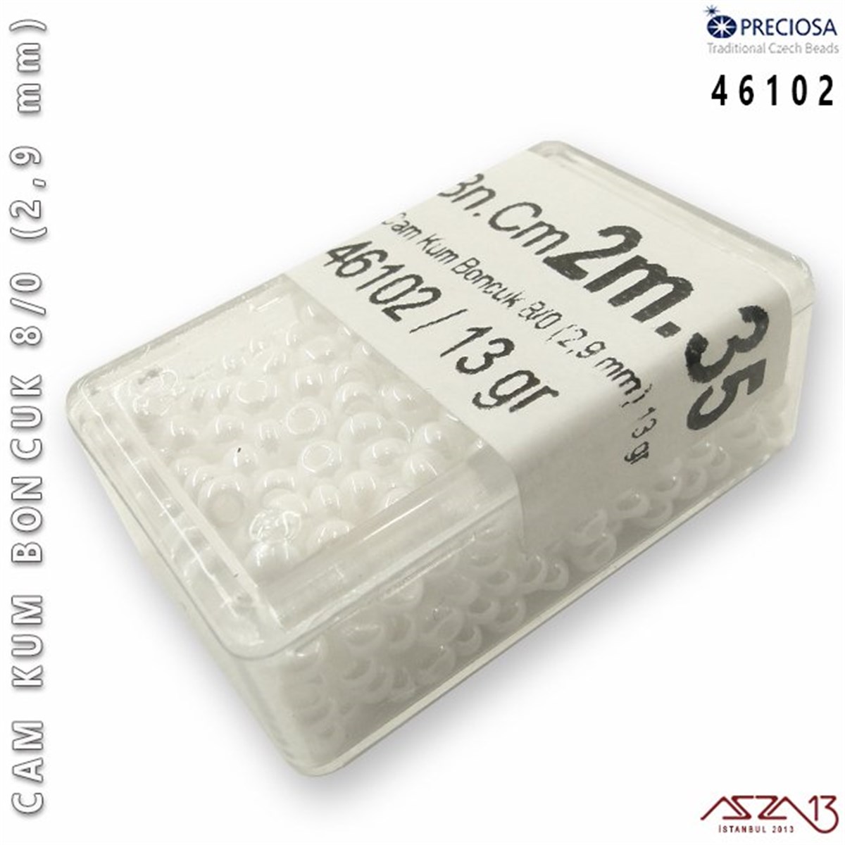 Cam Kum Boncuk 8/0 NumaraBONCUK ve TAŞPreciosa46102 Cam Kum Boncuk 8/0 (2,9 mm) 13 gr