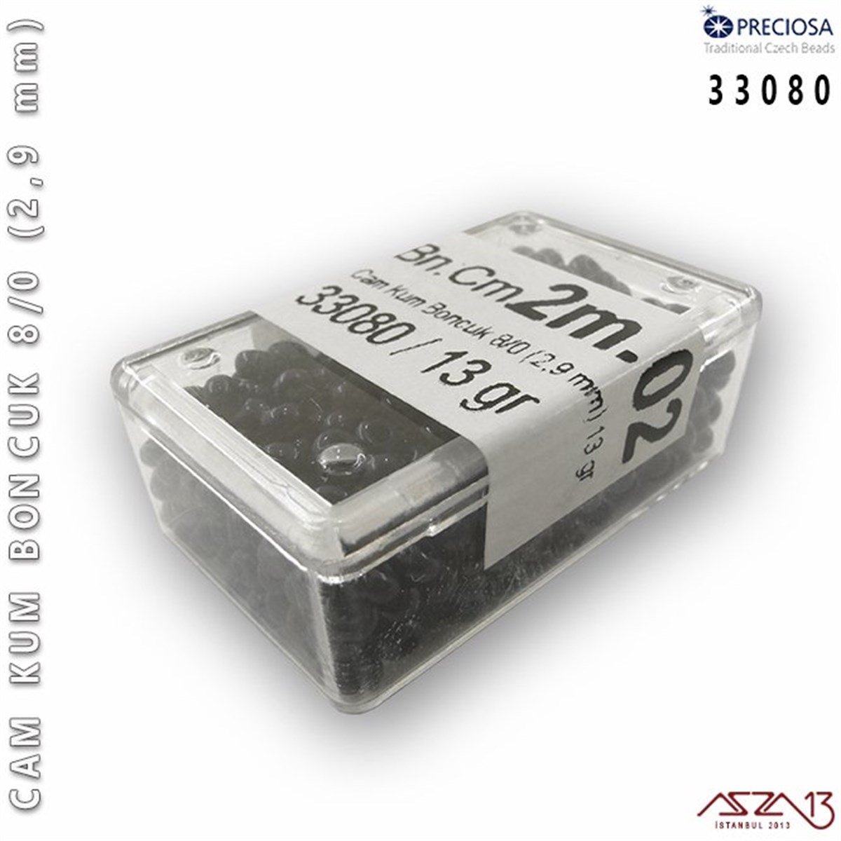 Cam Kum Boncuk 8/0 NumaraBONCUK ve TAŞPreciosa33080 Cam Kum Boncuk 8/0 (2,9 mm) 13 gr