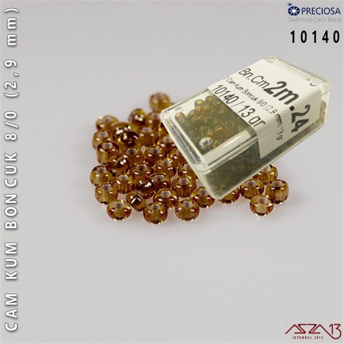Cam Kum Boncuk 8/0 NumaraBONCUK ve TAŞPreciosa10140 Cam Kum Boncuk 8/0 (2,9 mm) 13 gr