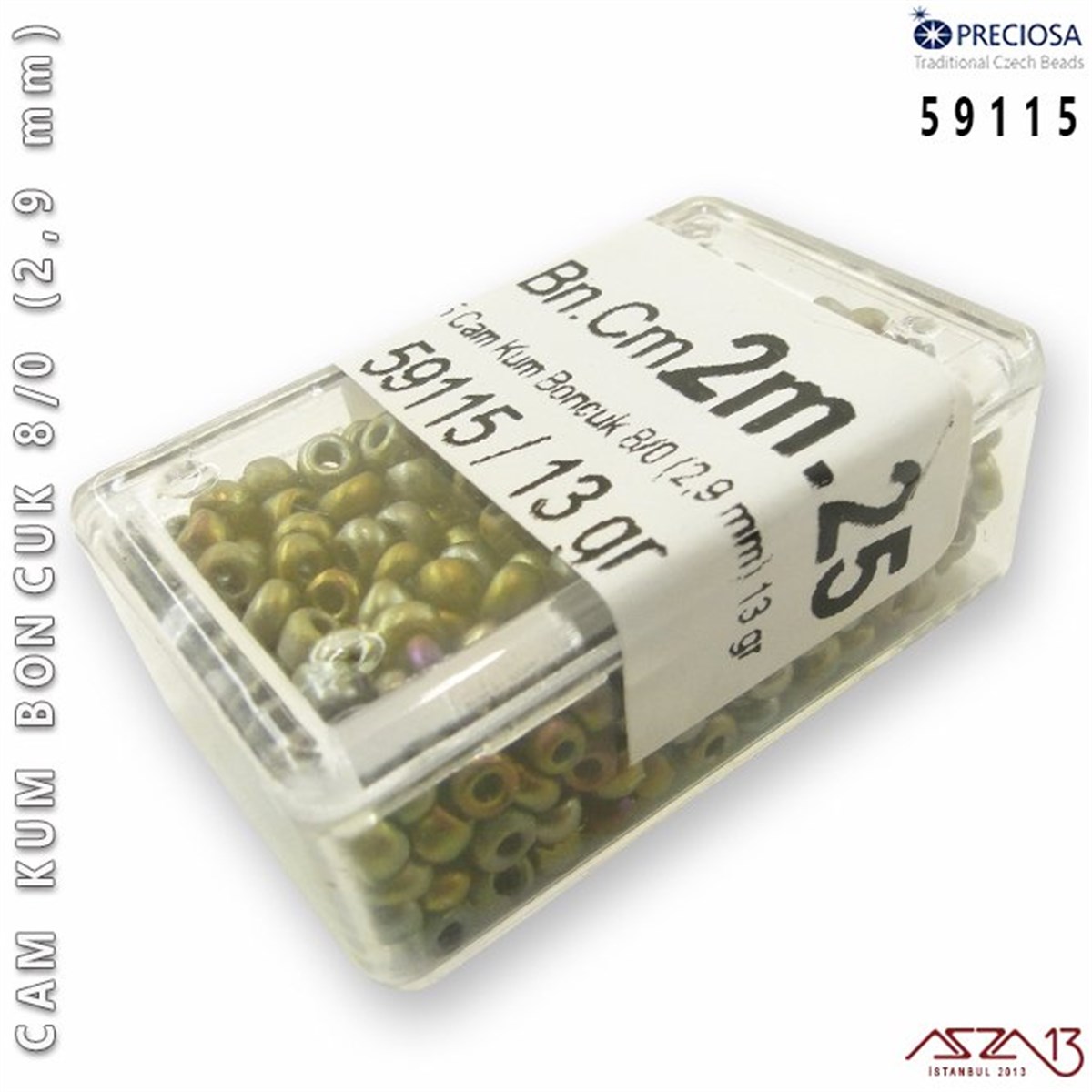Cam Kum Boncuk 8/0 NumaraBONCUK ve TAŞPreciosa59115 Cam Kum Boncuk 8/0 (2,9 mm) 13 gr