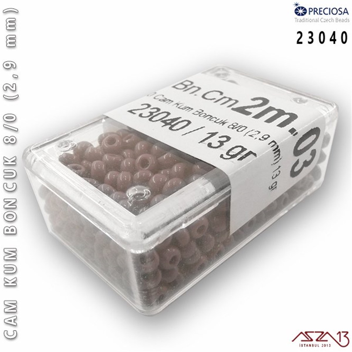 Cam Kum Boncuk 8/0 NumaraBONCUK ve TAŞPreciosa23040 Cam Kum Boncuk 8/0 (2,9 mm) 13 gr