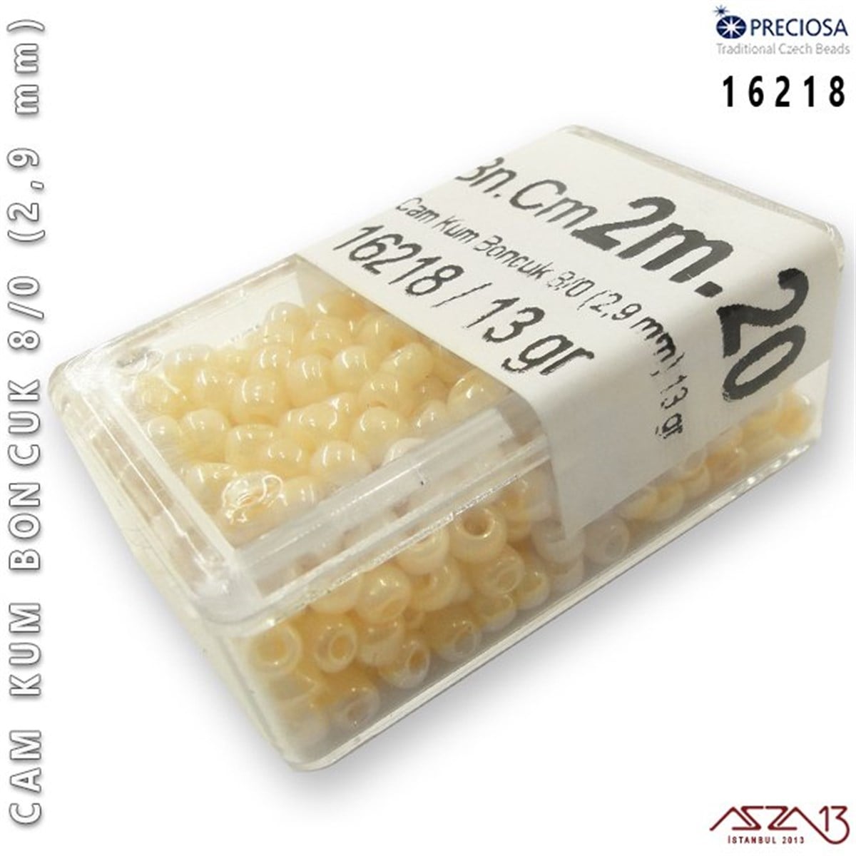 Cam Kum Boncuk 8/0 NumaraBONCUK ve TAŞPreciosa16218 Cam Kum Boncuk 8/0 (2,9 mm) 13 gr