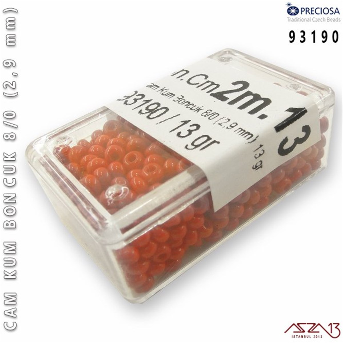 Cam Kum Boncuk 8/0 NumaraBONCUK ve TAŞPreciosa93190 Cam Kum Boncuk 8/0 (2,9 mm) 13 gr