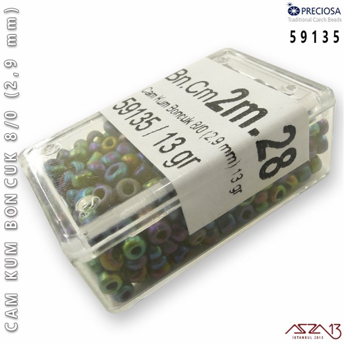 Cam Kum Boncuk 8/0 NumaraBONCUK ve TAŞPreciosa59135 Cam Kum Boncuk 8/0 (2,9 mm) 13 gr