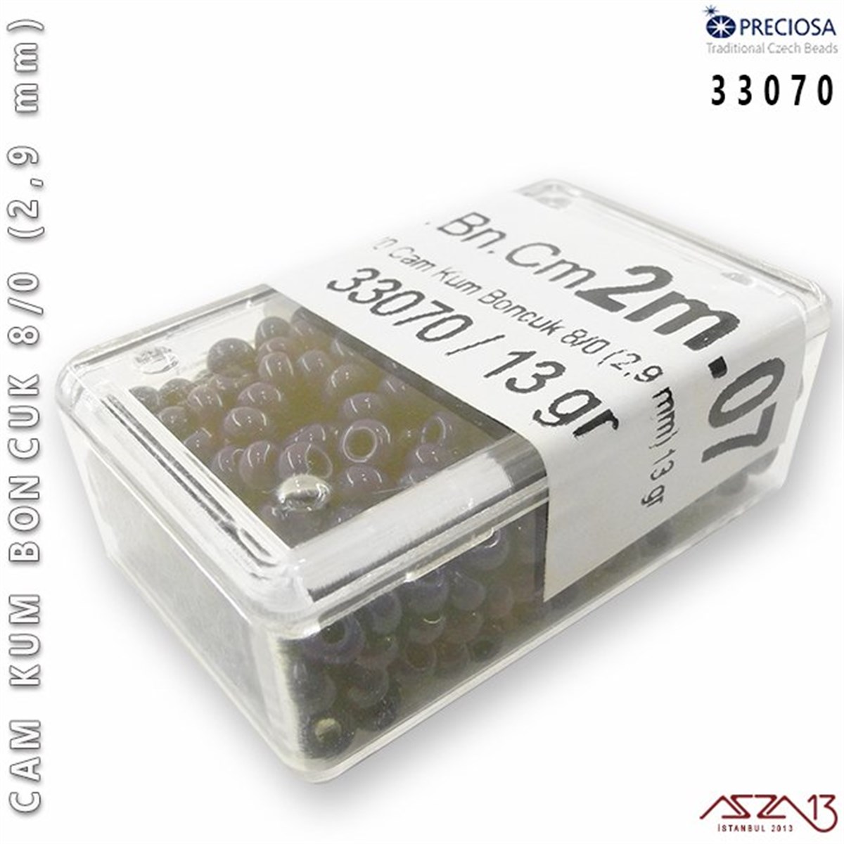 Cam Kum Boncuk 8/0 NumaraBONCUK ve TAŞPreciosa33070 Cam Kum Boncuk 8/0 (2,9 mm) 13 gr