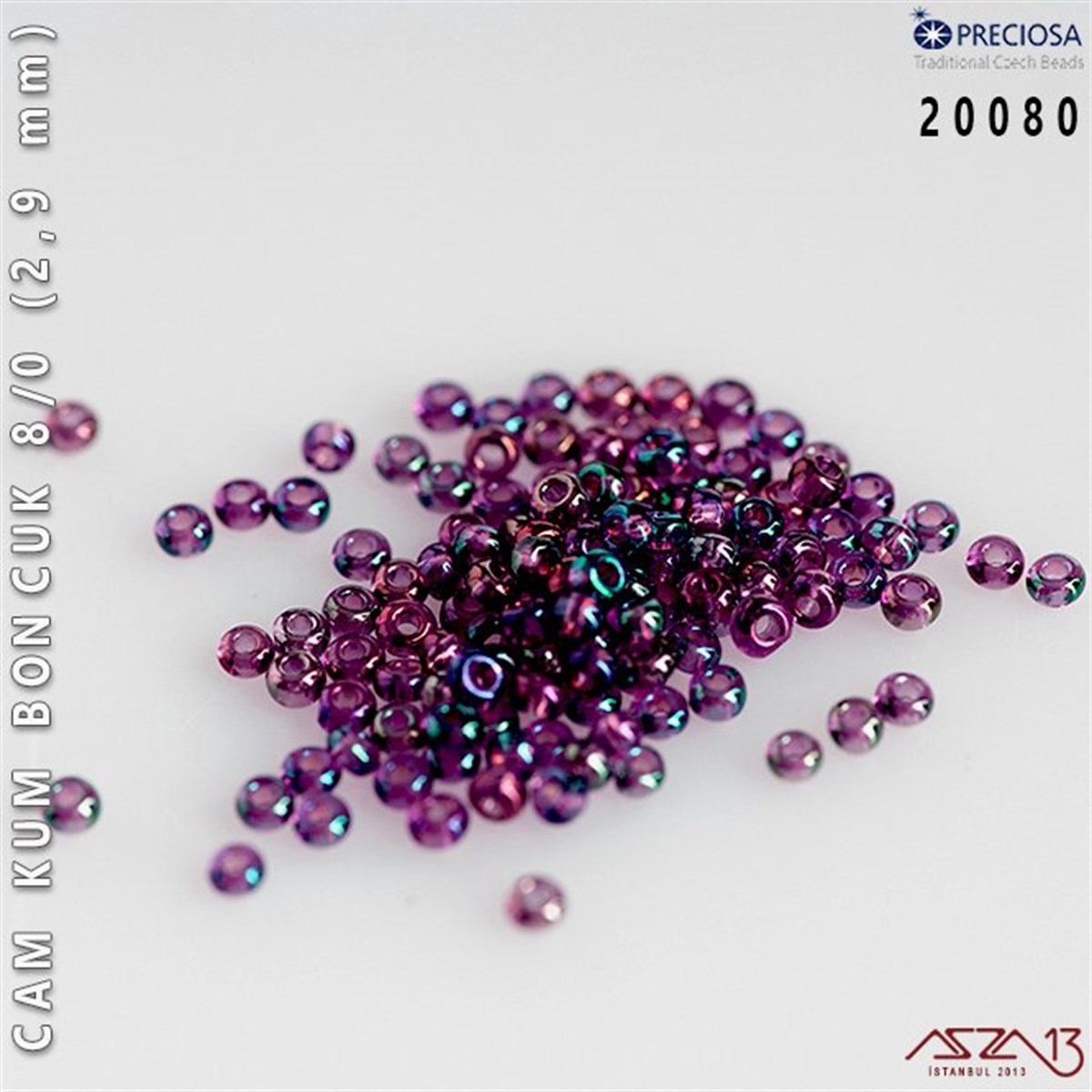 Cam Kum Boncuk 8/0 NumaraBONCUK ve TAŞPreciosa20080 Cam Kum Boncuk 8/0 (2,9 mm) 13 gr