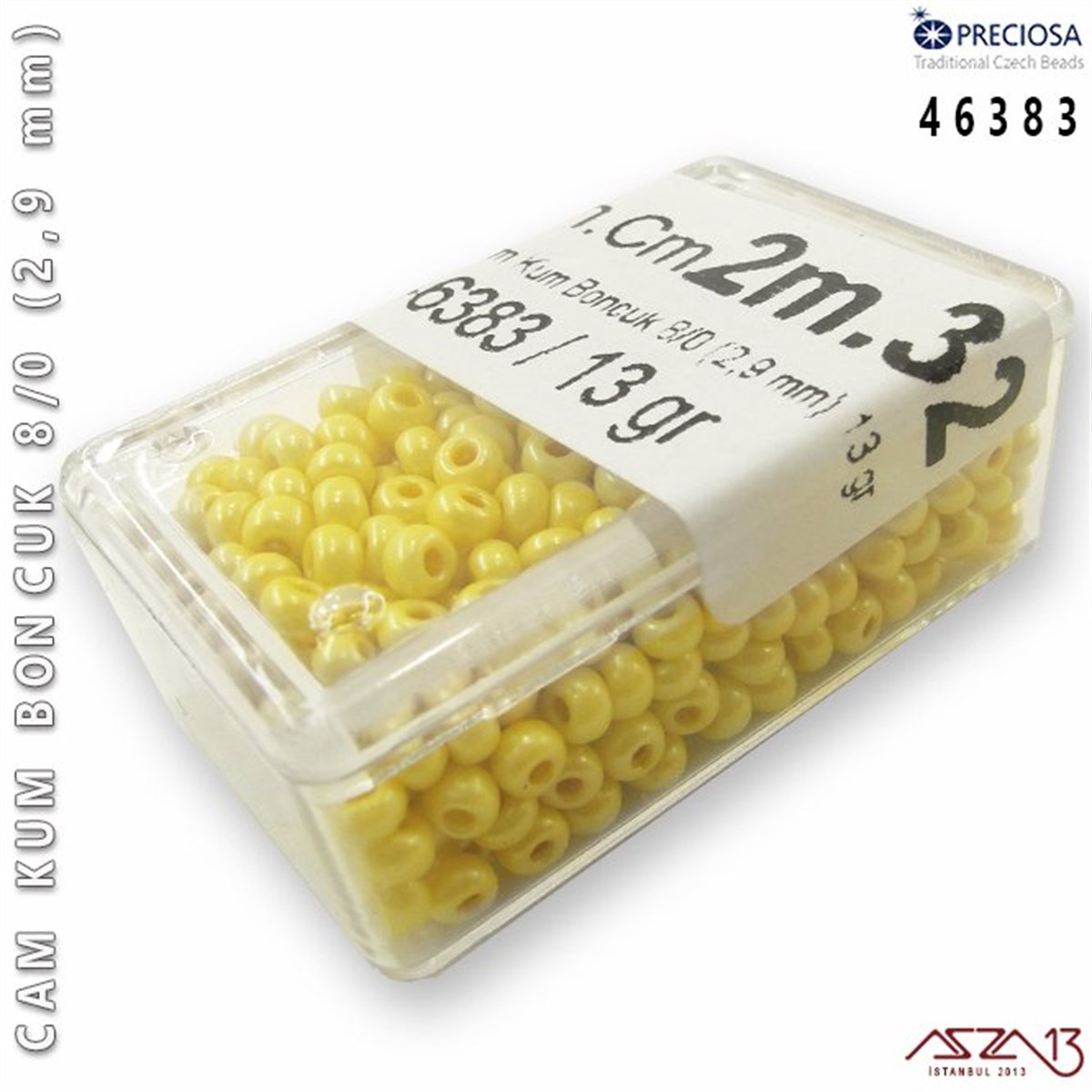 Cam Kum Boncuk 8/0 NumaraBONCUK ve TAŞPreciosa46383 Cam Kum Boncuk 8/0 (2,9 mm) 13 gr