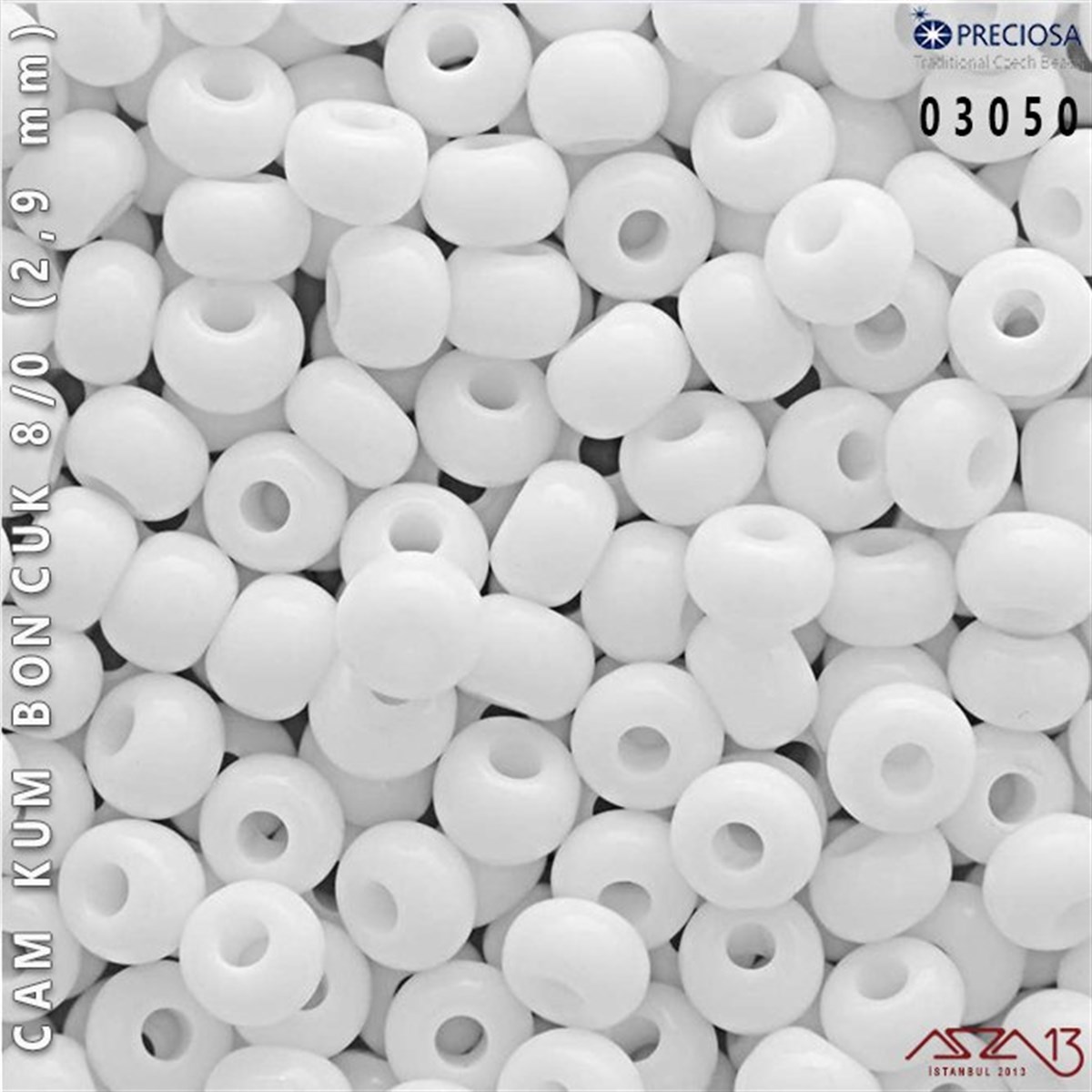 Cam Kum Boncuk 8/0 NumaraBONCUK ve TAŞPreciosa03050 Cam Kum Boncuk 8/0 (2,9 mm) 13 gr