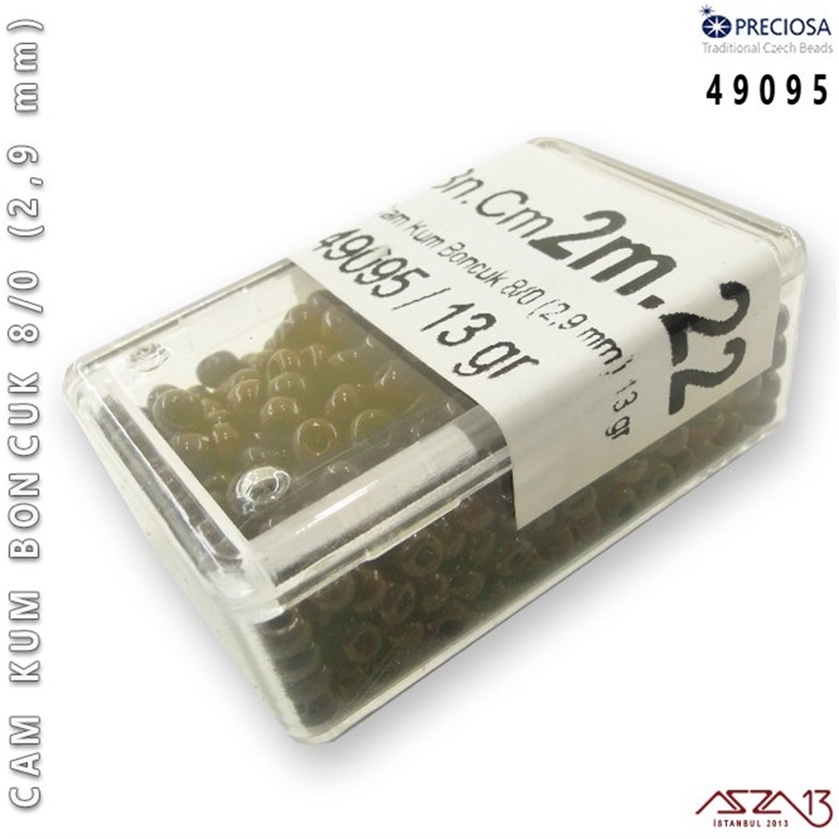 Cam Kum Boncuk 8/0 NumaraBONCUK ve TAŞPreciosa49095 Cam Kum Boncuk 8/0 (2,9 mm) 13 gr