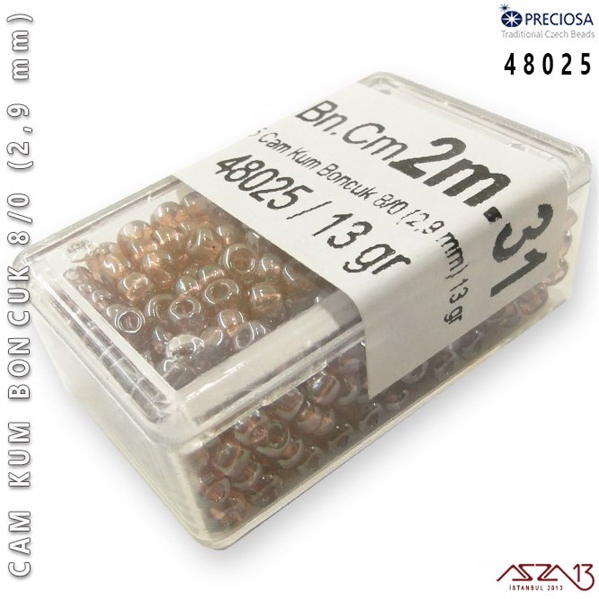 Cam Kum Boncuk 8/0 NumaraBONCUK ve TAŞPreciosa48025 Cam Kum Boncuk 8/0 (2,9 mm) 13 gr