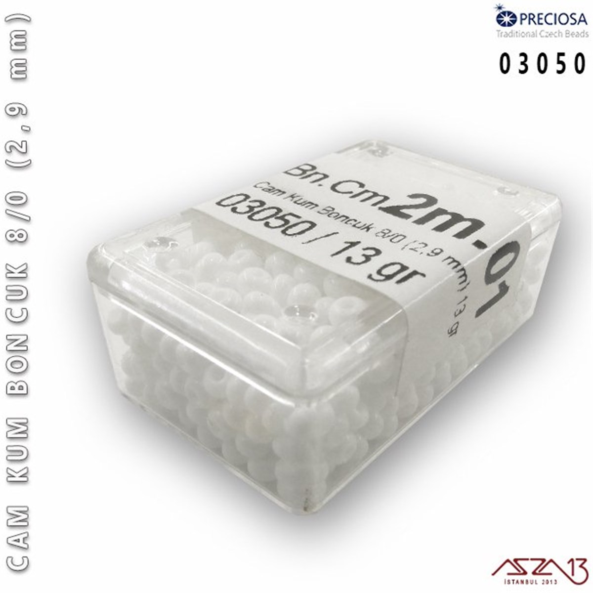 Cam Kum Boncuk 8/0 NumaraBONCUK ve TAŞPreciosa03050 Cam Kum Boncuk 8/0 (2,9 mm) 13 gr