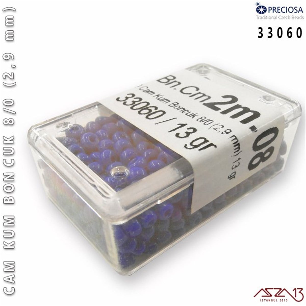 Cam Kum Boncuk 8/0 NumaraBONCUK ve TAŞPreciosa33060 Cam Kum Boncuk 8/0 (2,9 mm) 13 gr