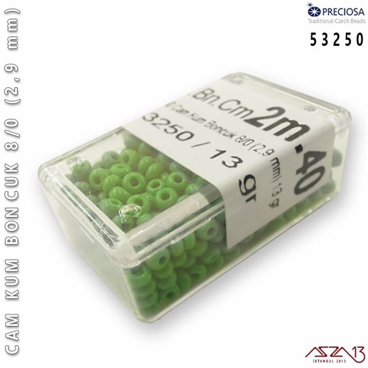 Cam Kum Boncuk 8/0 NumaraBONCUK ve TAŞPreciosa53250 Cam Kum Boncuk 8/0 (2,9 mm) 13 gr