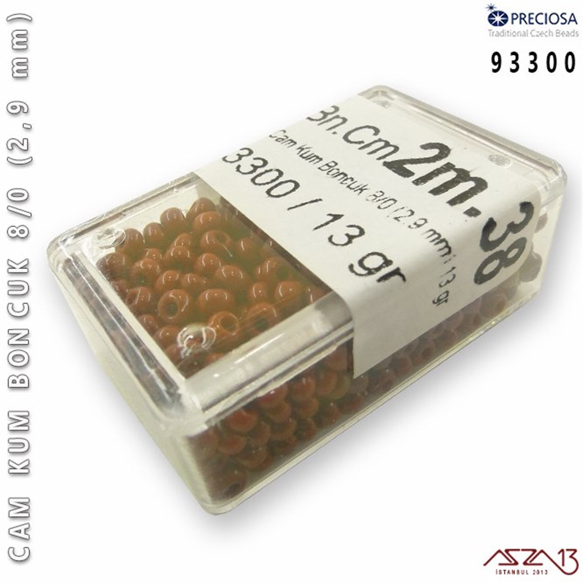 Cam Kum Boncuk 8/0 NumaraBONCUK ve TAŞPreciosa93300 Cam Kum Boncuk 8/0 (2,9 mm) 13 gr