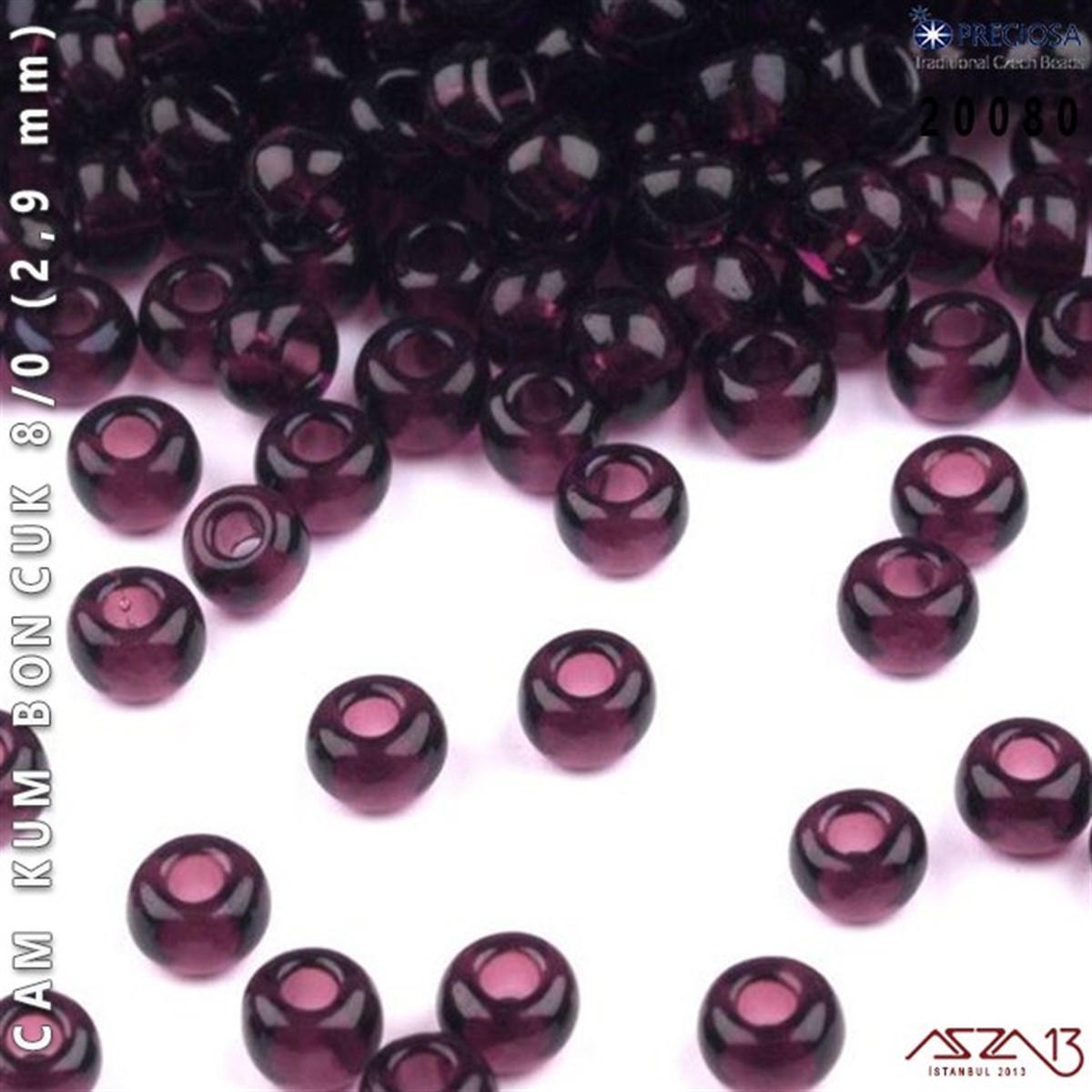 Cam Kum Boncuk 8/0 NumaraBONCUK ve TAŞPreciosa20080 Cam Kum Boncuk 8/0 (2,9 mm) 13 gr