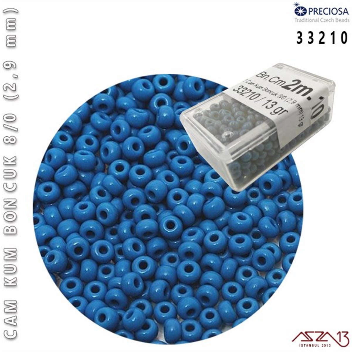 Cam Kum Boncuk 8/0 NumaraBONCUK ve TAŞPreciosa33210 Cam Kum Boncuk 8/0 (2,9 mm) 13 gr