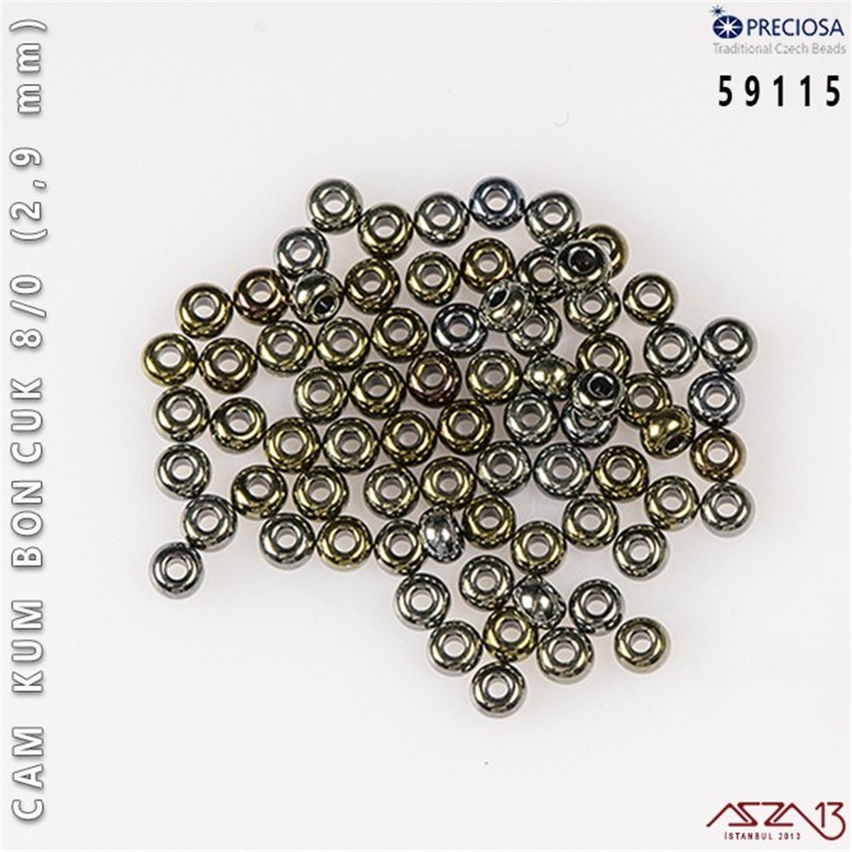 Cam Kum Boncuk 8/0 NumaraBONCUK ve TAŞPreciosa59115 Cam Kum Boncuk 8/0 (2,9 mm) 13 gr