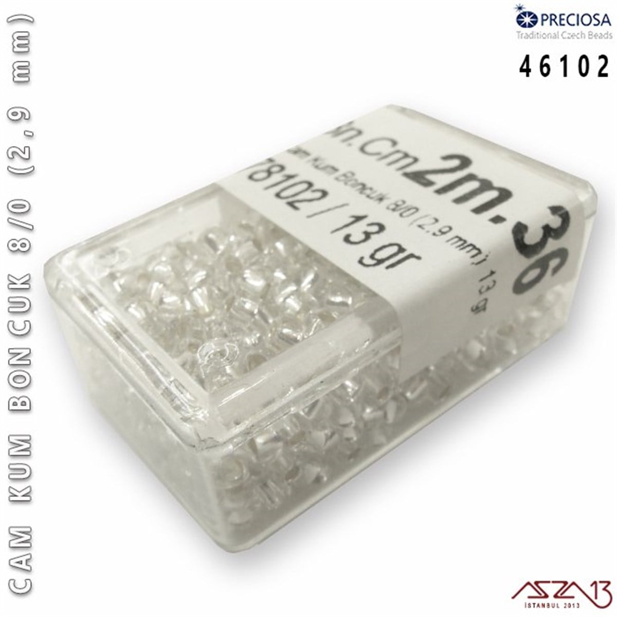 Cam Kum Boncuk 8/0 NumaraBONCUK ve TAŞPreciosa78102 Cam Kum Boncuk 8/0 (2,9 mm) 13 gr