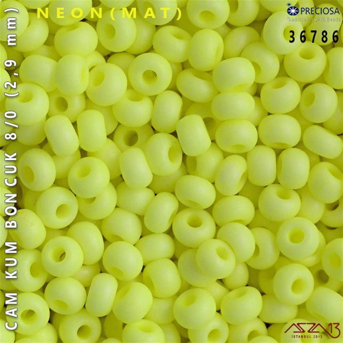 Cam Kum Boncuk 8/0 NumaraBONCUK ve TAŞPreciosa36786 Cam Kum Boncuk 8/0 (2,9 mm) 13 gr