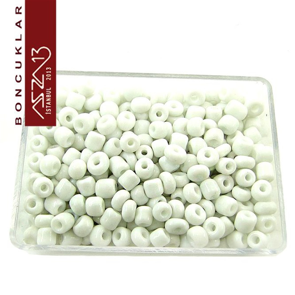 Cam Kum BoncukBONCUK ve TAŞMarkasız6/0 (4,1 mm) Beyaz Kum Cam Boncuk