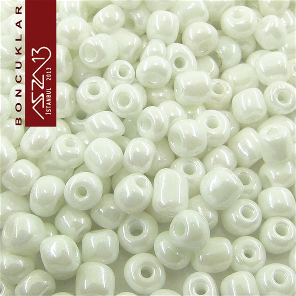Cam Kum BoncukBONCUK ve TAŞMarkasız6/0 (4,1 mm) Beyaz İncili Kum Cam Boncuk
