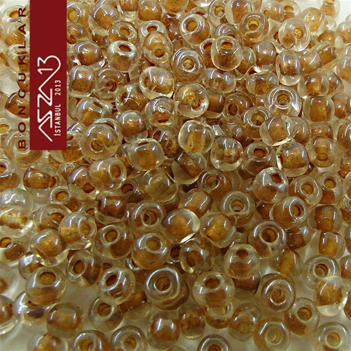 Cam Kum BoncukBONCUK ve TAŞMarkasız6/0 (4,1 mm) Kahverengi Şeffaf Kum Cam Boncuk