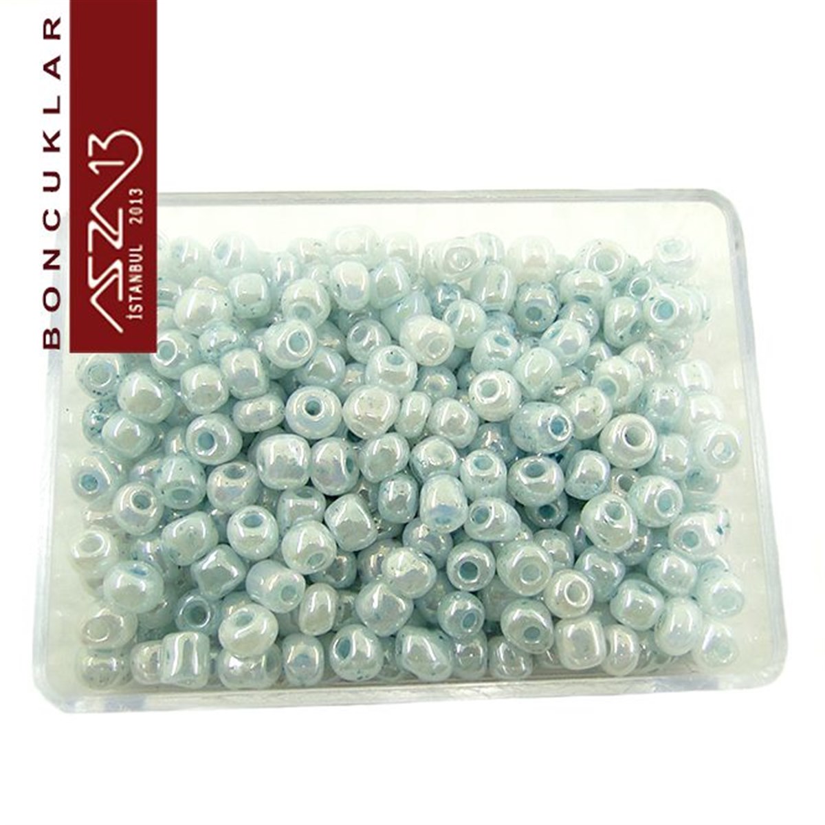 Cam Kum BoncukBONCUK ve TAŞMarkasız6/0 (4,1 mm) Mavi İncili Kum Cam Boncuk