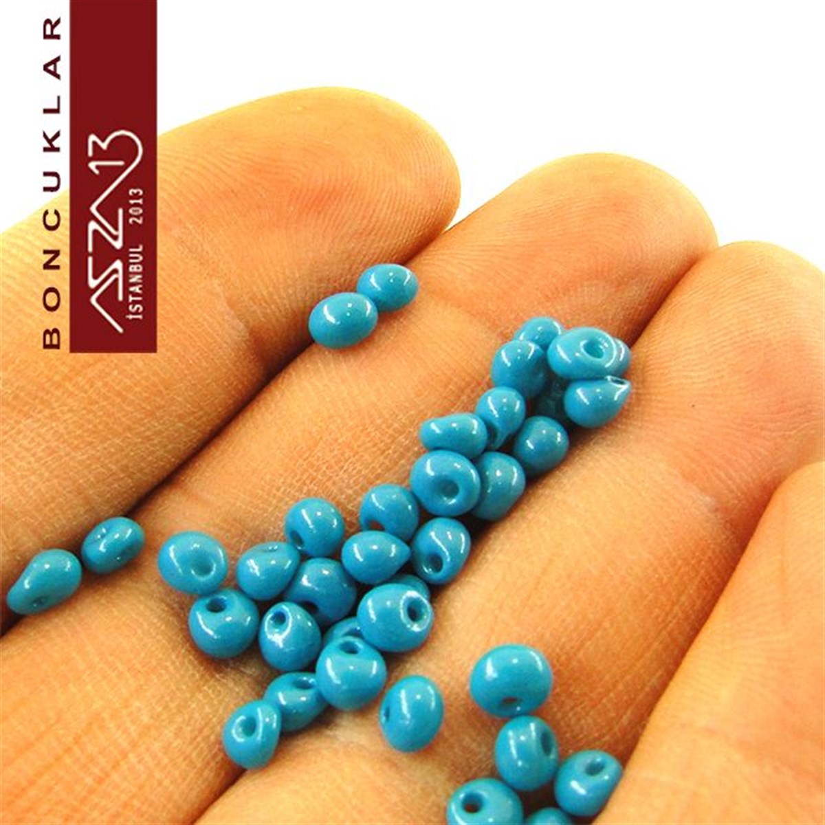 Cam Kum BoncukBONCUK ve TAŞPreciosa5/0 Damla (Drop), Küf Mavisi, Kum Cam Boncuk / 20 gr