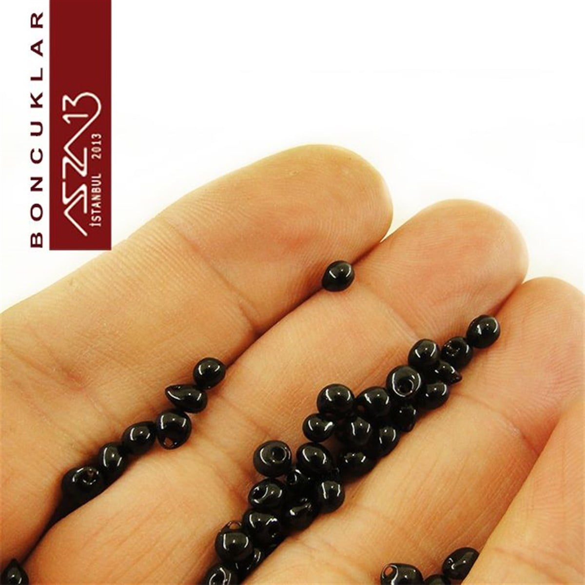 Cam Kum BoncukBONCUK ve TAŞPreciosa5/0 Damla (Drop), Siyah, Kum Cam Boncuk / 20 gr