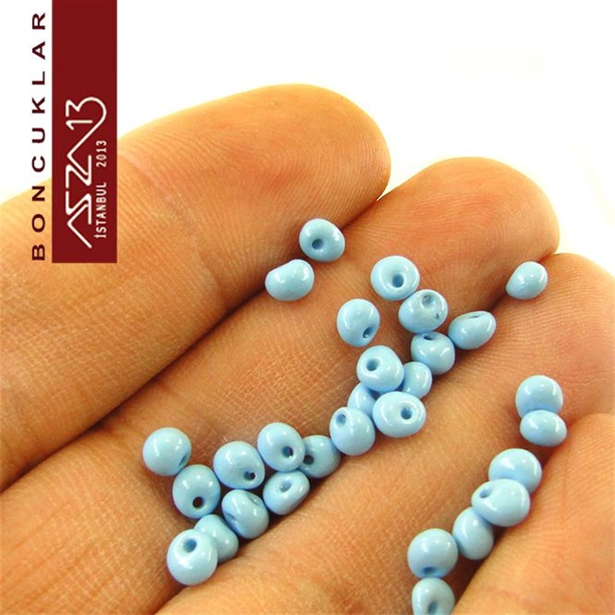 Cam Kum BoncukBONCUK ve TAŞPreciosa5/0 Damla (Drop), Bebek Mavisi, Kum Cam Boncuk / 20 gr