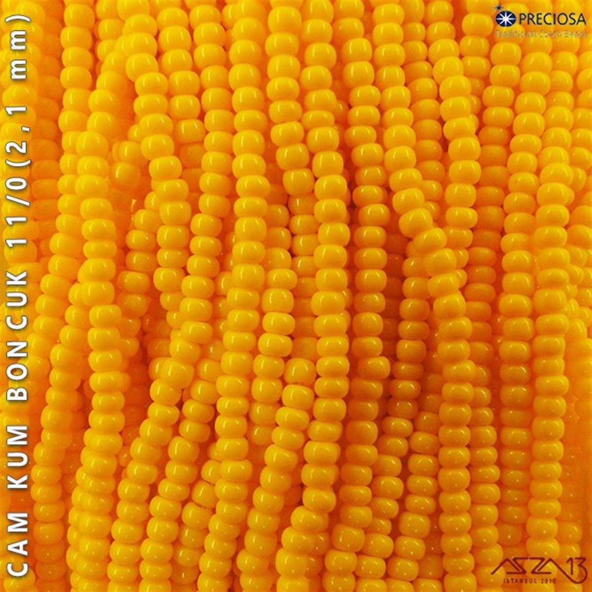 Cam Kum BoncukBONCUK ve TAŞPreciosaBuğday Sarısı Cam Kum Boncuk 11/0 (2,1 mm) 40 gr