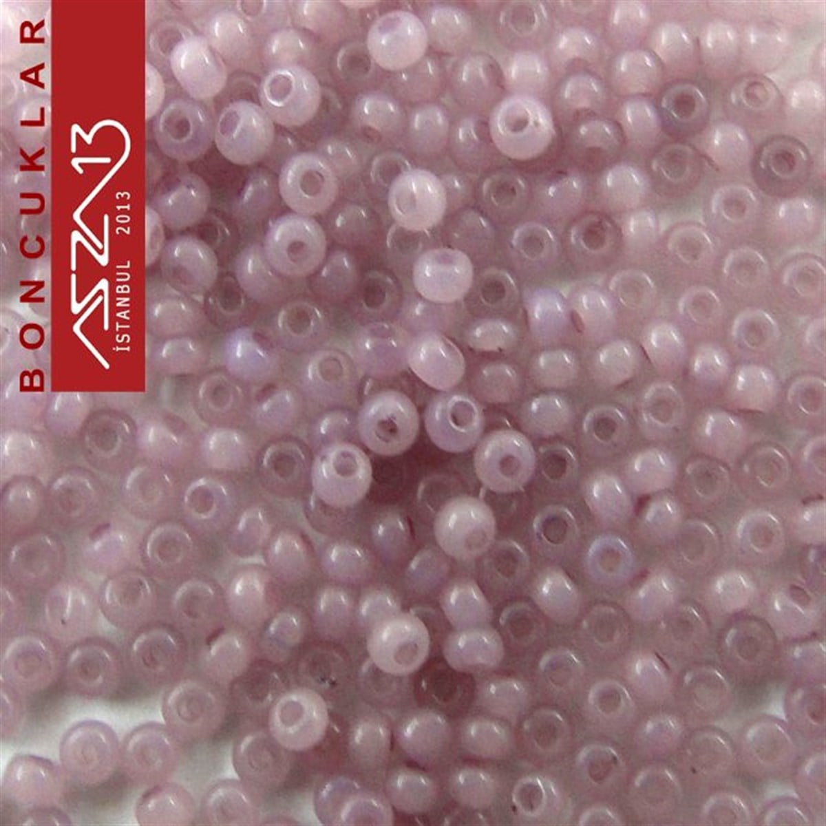 Cam Kum BoncukBONCUK ve TAŞPreciosaGri-Pembe Cam Kum Boncuk (13/0 - 1,7 mm) 20 gr