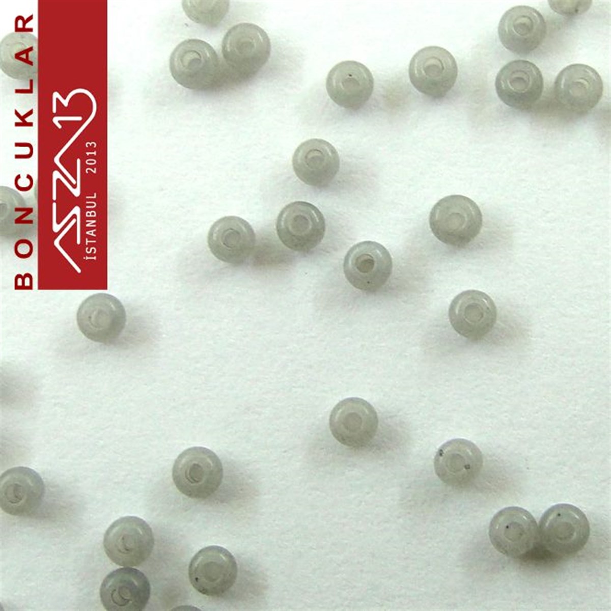 Cam Kum BoncukBONCUK ve TAŞPreciosaGri-Yeşil Cam Kum Boncuk (13/0 - 1,7 mm) 20 gr