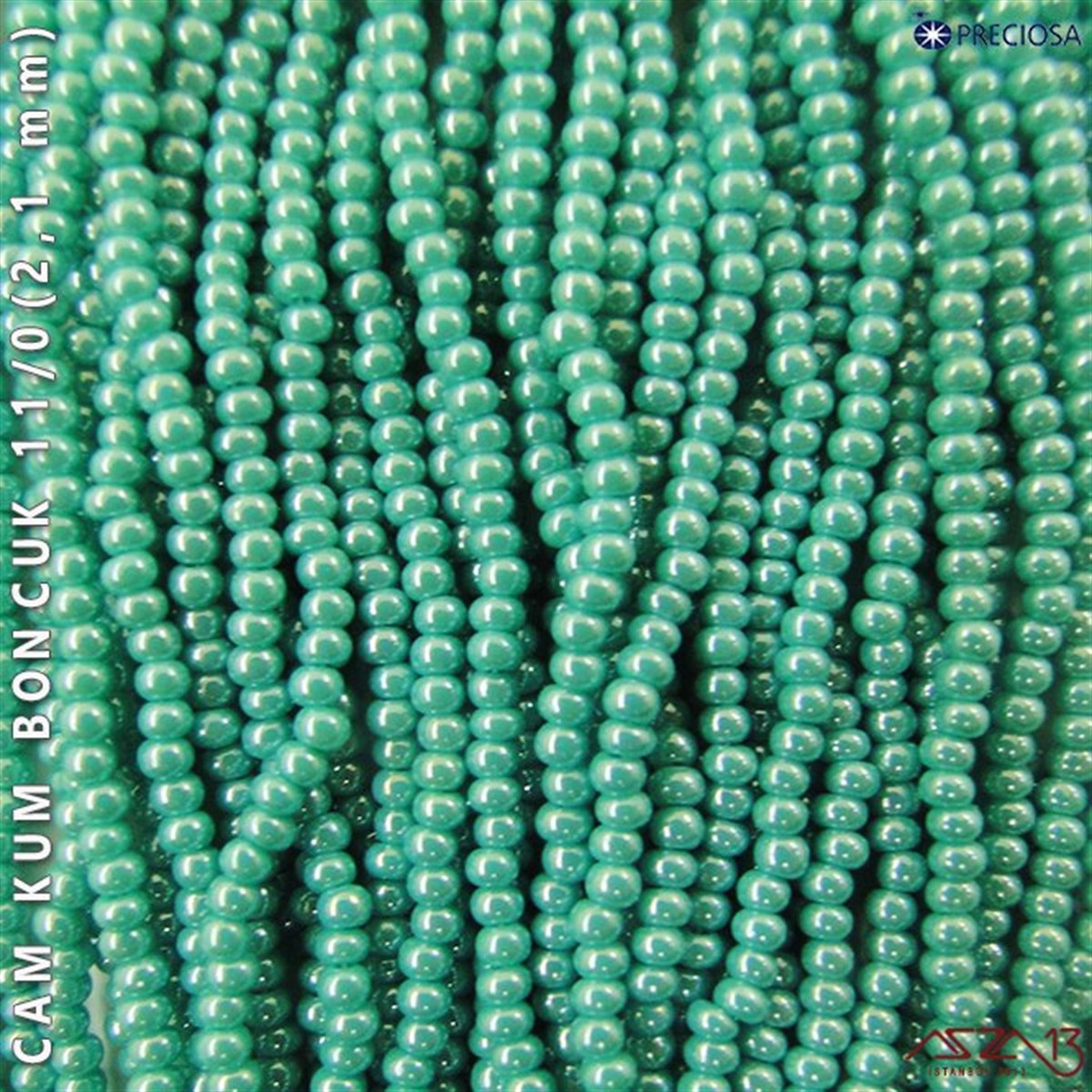Cam Kum BoncukBONCUK ve TAŞPreciosaİncili Camgöbeği Cam Kum Boncuk 11/0 (2,1 mm) 40 gr