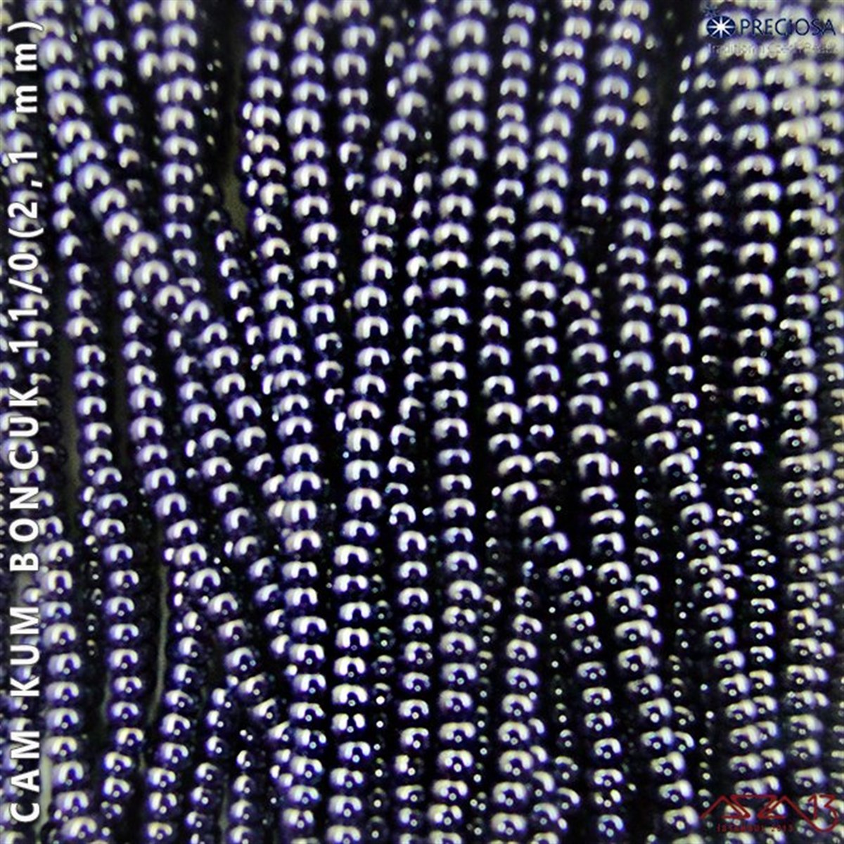 Cam Kum BoncukBONCUK ve TAŞPreciosaİncili Duman Mavisi Cam Kum Boncuk 11/0 (2,1 mm) 40 gr