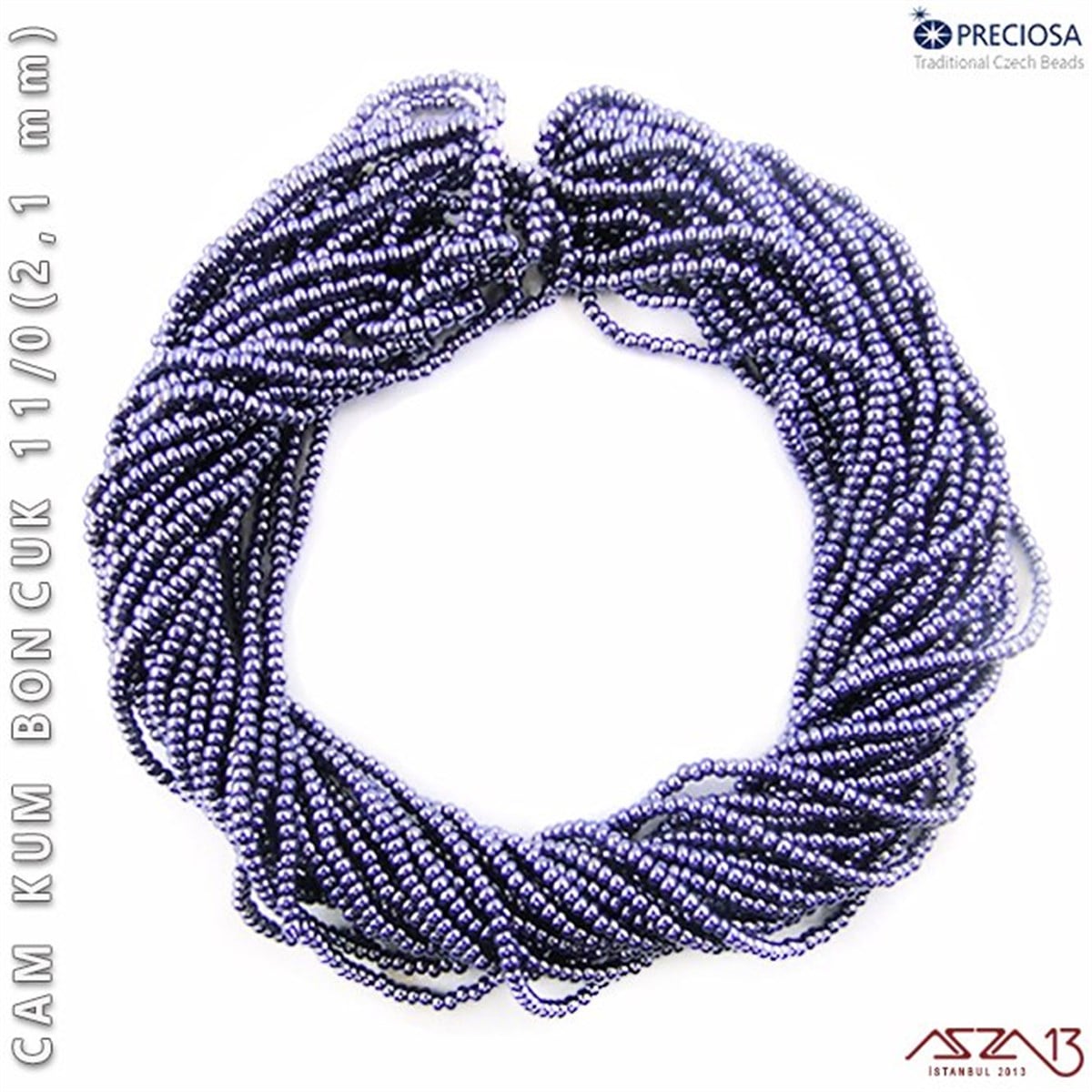 Cam Kum BoncukBONCUK ve TAŞPreciosaİncili Duman Mavisi Cam Kum Boncuk 11/0 (2,1 mm) 40 gr
