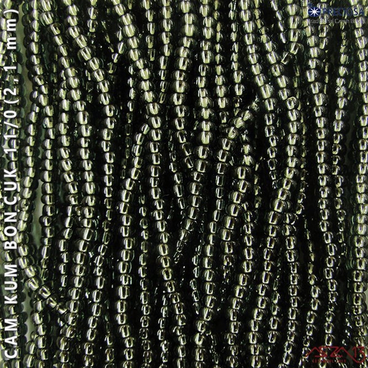 Cam Kum BoncukBONCUK ve TAŞPreciosaİncili Koyu Füme Cam Kum Boncuk 11/0 (2,1 mm) 40 gr