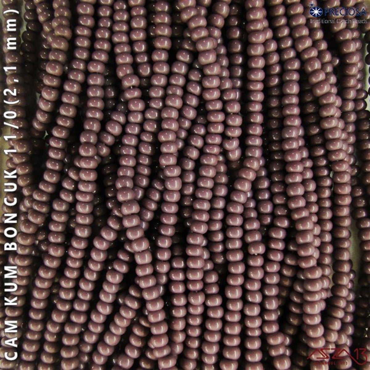 Cam Kum BoncukBONCUK ve TAŞPreciosaMürdüm Cam Kum Boncuk 11/0 (2,1 mm) 40 gr