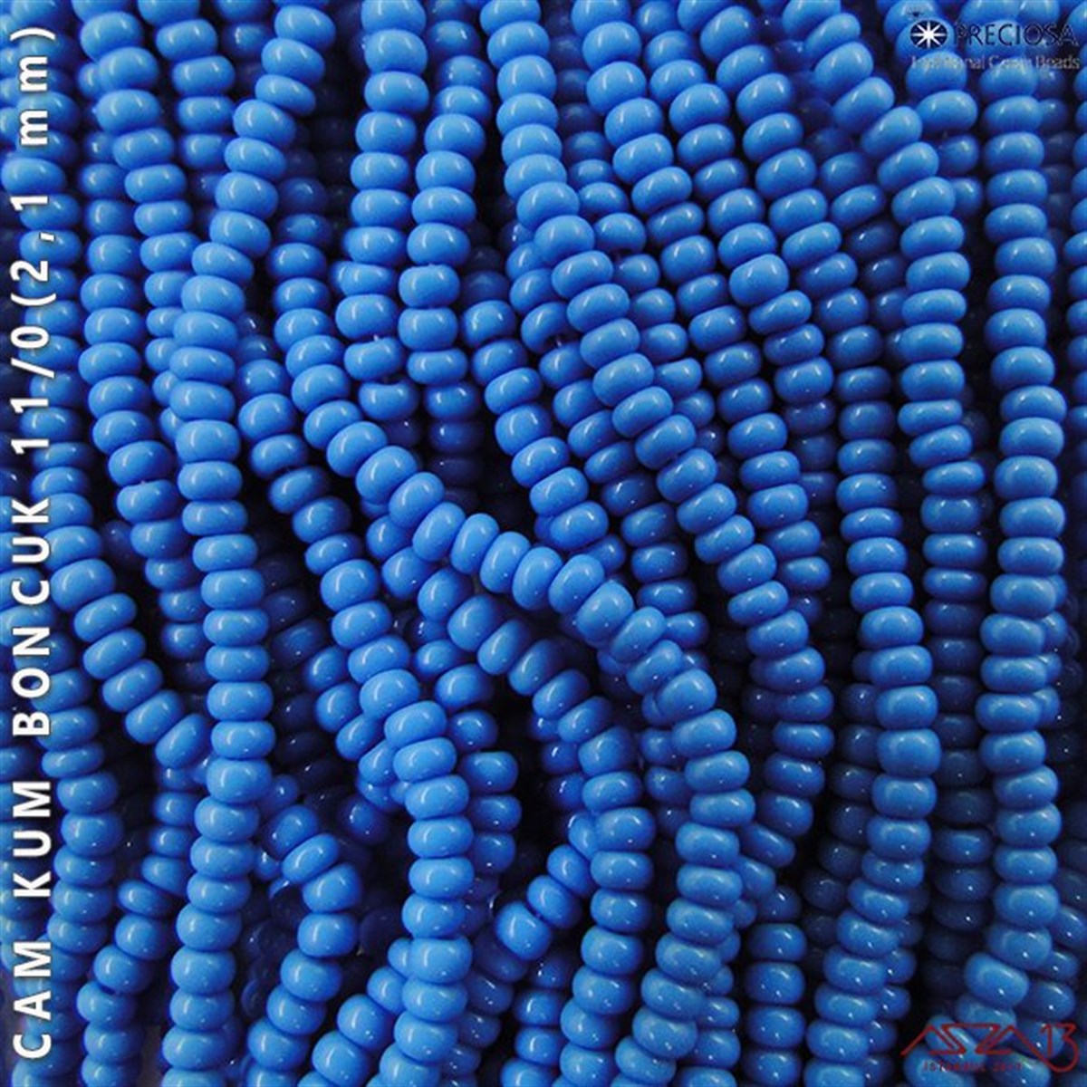 Cam Kum BoncukBONCUK ve TAŞPreciosaOkyanus Mavisi Cam Kum Boncuk 11/0 (2,1 mm) 40 gr