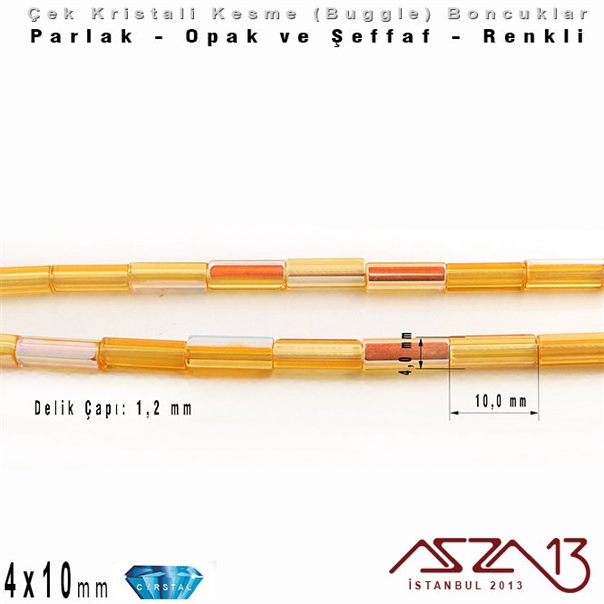 Çek Kristal BoncuklarBONCUK ve TAŞPreciosaÇek Kristal, Beşgen Çubuk Boncuk - 4x10 mm - Karışık Renk (Amber AB) - 25 Adet
