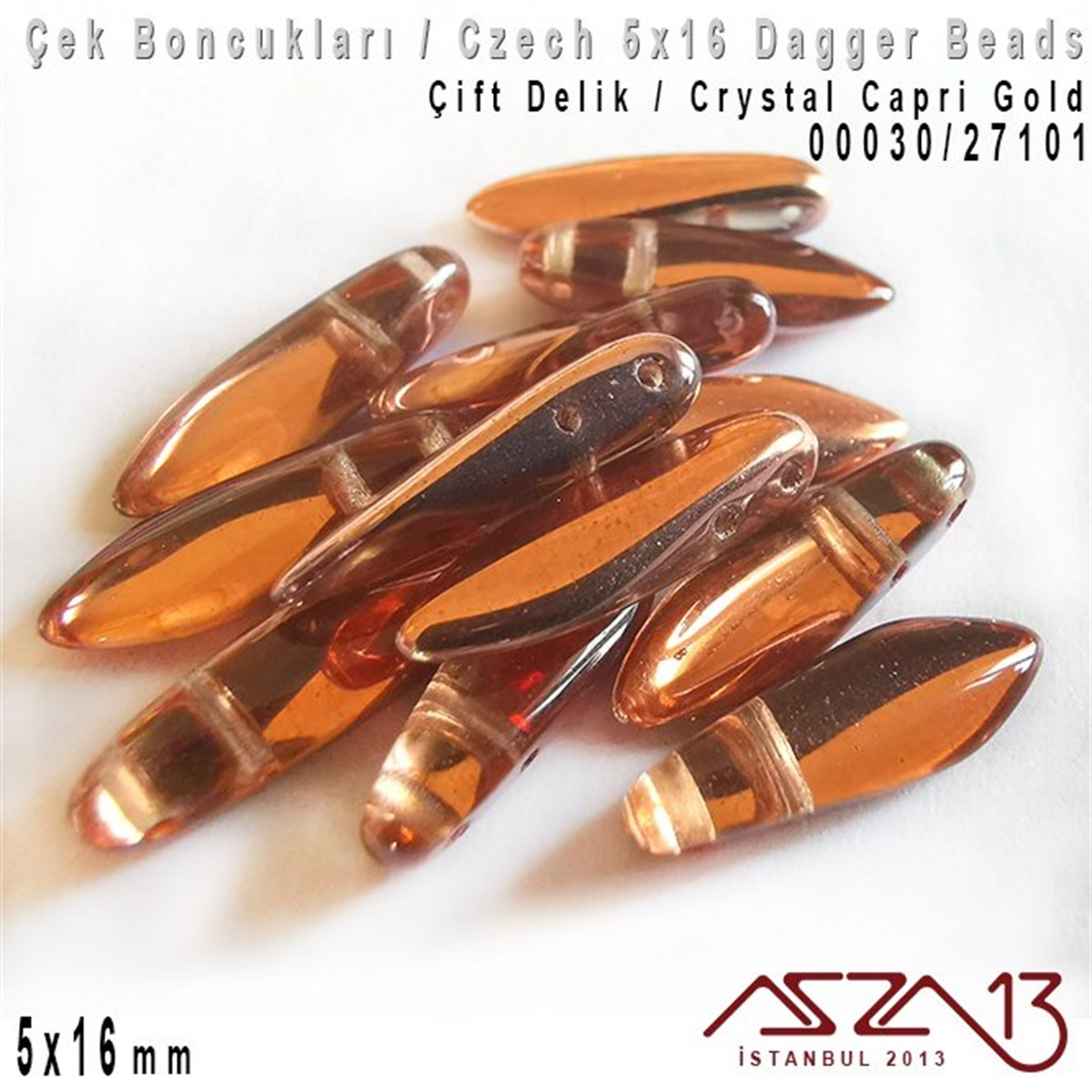 Dagger BoncukÇek BoncuklarıMarkasızDagger Boncuk - 5x16 mm - 00030*27101 / 12 Adet