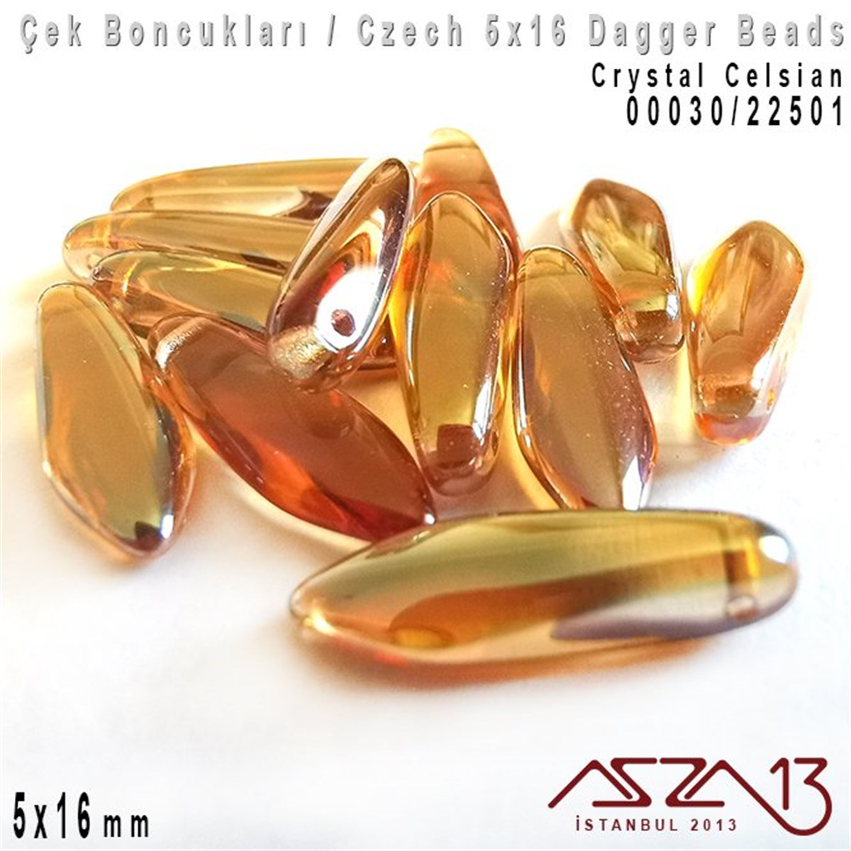 Dagger BoncukÇek BoncuklarıMarkasızDagger Boncuk - 5x16 mm - 00030*22501 / 12 Adet